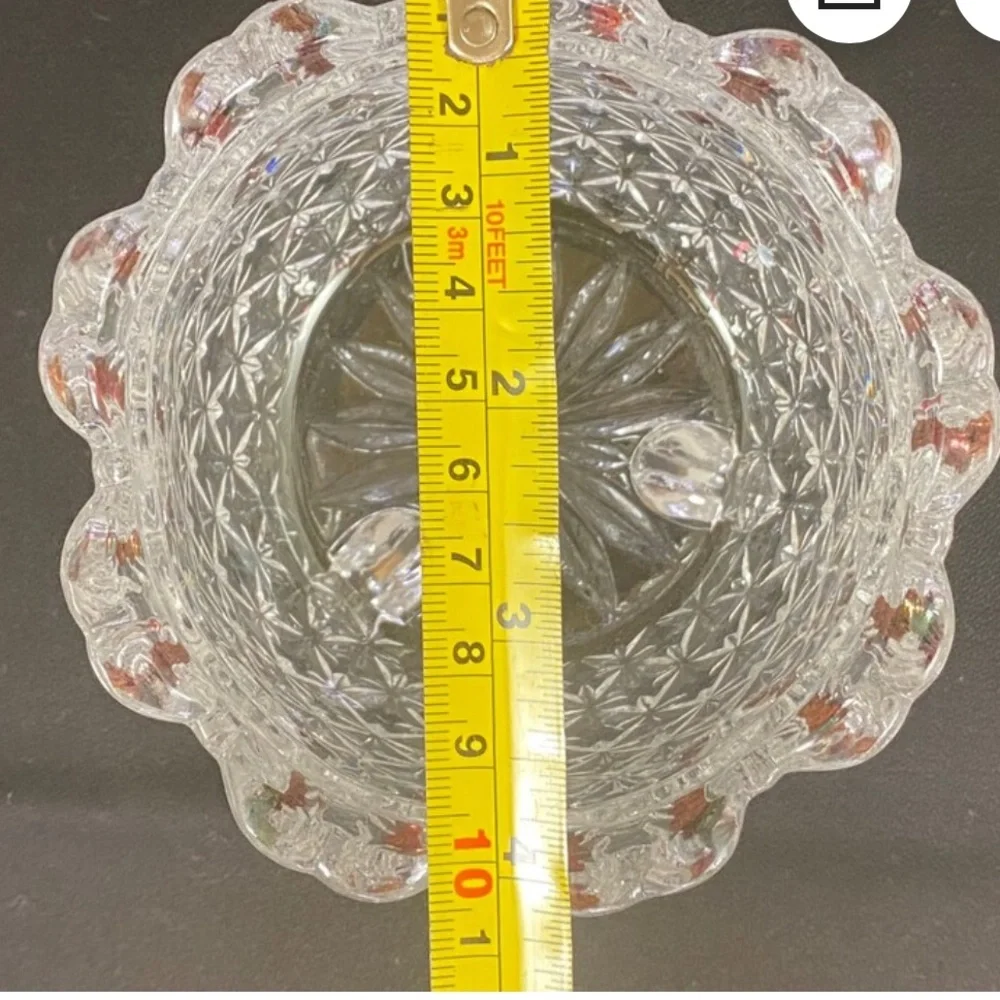 RARE Hofbauer Red Papillon/Butterfly Crystal Footed Bowl. Truly Beautiful! - Picture 6 of 6